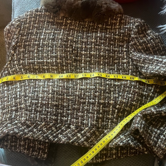 Vintage Cynthia Rose tweeted blazer jacket with mink fur trim. - Picture 9 of 10